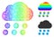 Spectral Network Gradient Rain Cloud Icon