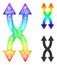 Spectral Network Gradient Shuffle Arrows Vertical Icon