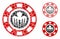 Spectre casino chip Composition Icon of Rough Parts