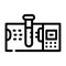 spectrophotometers lab electronic tool line icon vector illustration