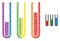 Spectrum Analysis Test Tubes Mosaic Icon of Round Dots