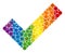 Spectrum Apply tick Mosaic Icon of Spheric Dots