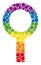 Spectrum Barren gender symbol Composition Icon of Round Dots