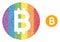 Spectrum Bitcoin Gold Coin Collage Icon of Circles