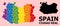 Spectrum Collage Map of Ciudad Real Province for LGBT