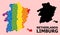 Spectrum Collage Map of Limburg Province for LGBT