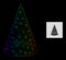 Spectrum Gradiented Polygonal Network Cone Figure Icon