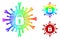 Spectrum Hatched Gradient Coronavirus Lockdown Icon