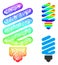 Spectrum Hatched Gradient Fluorescent Bulb Icon