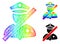 Spectrum Linear Gradient Blacklisted Police Man Icon
