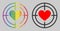 Spectrum Love target Mosaic Icon of Circles