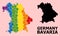 Spectrum Mosaic Map of Bavaria State for LGBT