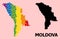 Spectrum Mosaic Map of Moldova for LGBT