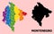 Spectrum Mosaic Map of Montenegro for LGBT