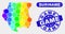 Spectrum Mosaic Suriname Map and Grunge Game Seal