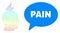 Spectrum Net Gradient Headache Icon and Pain Conversation Balloon with Shadow