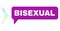 Spectrum Network Gradient Arrowhead Right Icon and Bisexual Conversation Cloud with Shadow