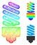 Spectrum Network Gradient Fluorescent Bulb Icon