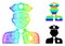 Spectrum Network Gradient Police Person Icon