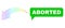 Spectrum Network Gradient Undo Icon and Aborted Chat Bubble with Shadow