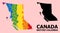 Spectrum Pattern Map of British Columbia Province for LGBT