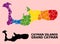 Spectrum Pattern Map of Grand Cayman Island for LGBT