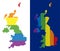 Spectrum Pixel Dotted United Kingdom Map