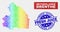 Spectrum Productivity Drenthe Province Map and Scratched Fresh Juice Stamp Seals