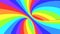 Spectrum psychedelic optical illusion. Rainbow hypnotic animated background.