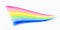 Spectrum rainbow overlay vector illustration on transparent background. Soft fantasy nature element. Perspective