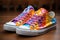 SPectrum Sneakers: Lace up your feet with sneakers that proudly display the spectrum of LGBTQ + colors, walking forward with every