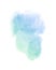 Spectrum watercolor splash hand draw illustration. colored like blue, turquiose, green, lime, emerald, azure, cobalt