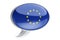 Speech balloon with the European Union flag, 3D rendering