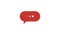 Speech bubble animation. Chat, speech bubble icon motion animation in 4k with alpha matte channel