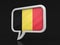 Speech bubble with Belgian flag