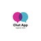 Speech bubble for Chat App. Vector logo design. Business concept