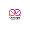 Speech bubble for Chat App. Vector logo design. Business concept