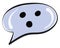 A speech bubble/Dialogue balloons/Word balloons vector or color illustration