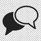 Speech bubble flat vector icon. Discussion dialog logo illustration. Business pictogram concept. Business simple flat pictogram o