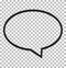 Speech bubble icon isolated on transparent background.