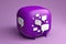 Speech bubble icon on purple background