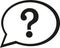 Speech bubble icon with question mark