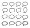 Speech bubble icon set