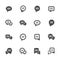 Speech bubble icon set