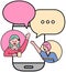 Speech bubble icon. Social media messages, comic bubbles and chats. Information communication letter