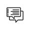 Speech bubble icon Speak design. Bubbles vector design element. Chat on the outline symbol template. Silhouette sticker balloon