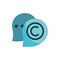 Speech bubble message chat property intellectual copyright icon