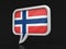 Speech bubble with Norwegian flag