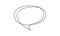 Speech bubble in One line drawing. Dialogue Chat cloud in simple linear style. Editable stroke. Doodle Vector