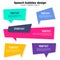 Speech bubble set in vector, colorful variation